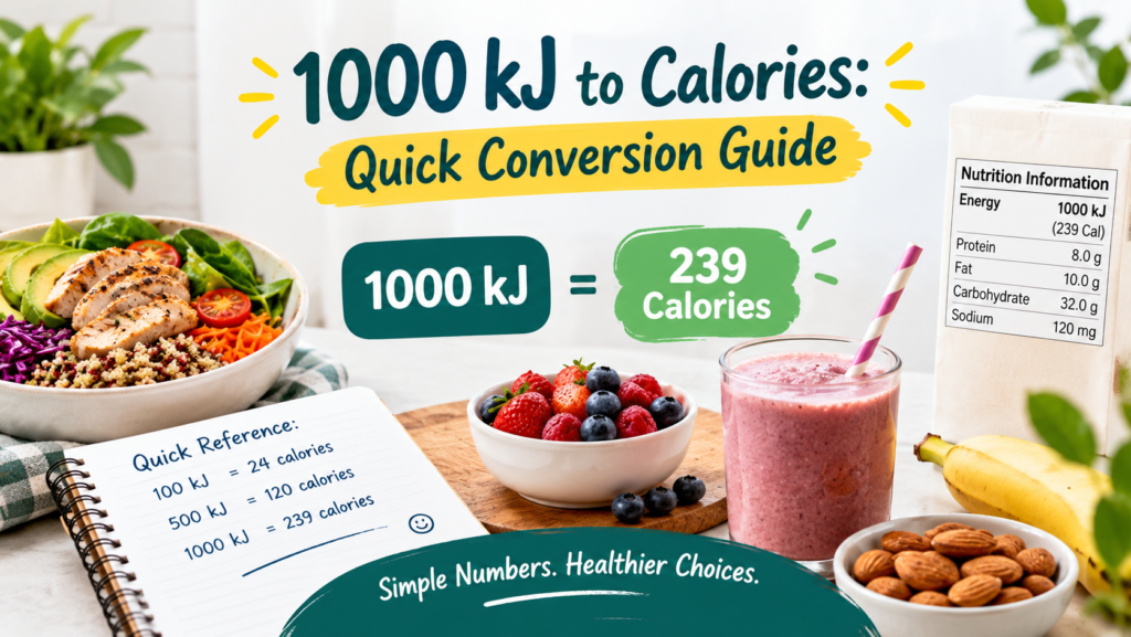 1000 kj to calories: Quick Conversion Guide